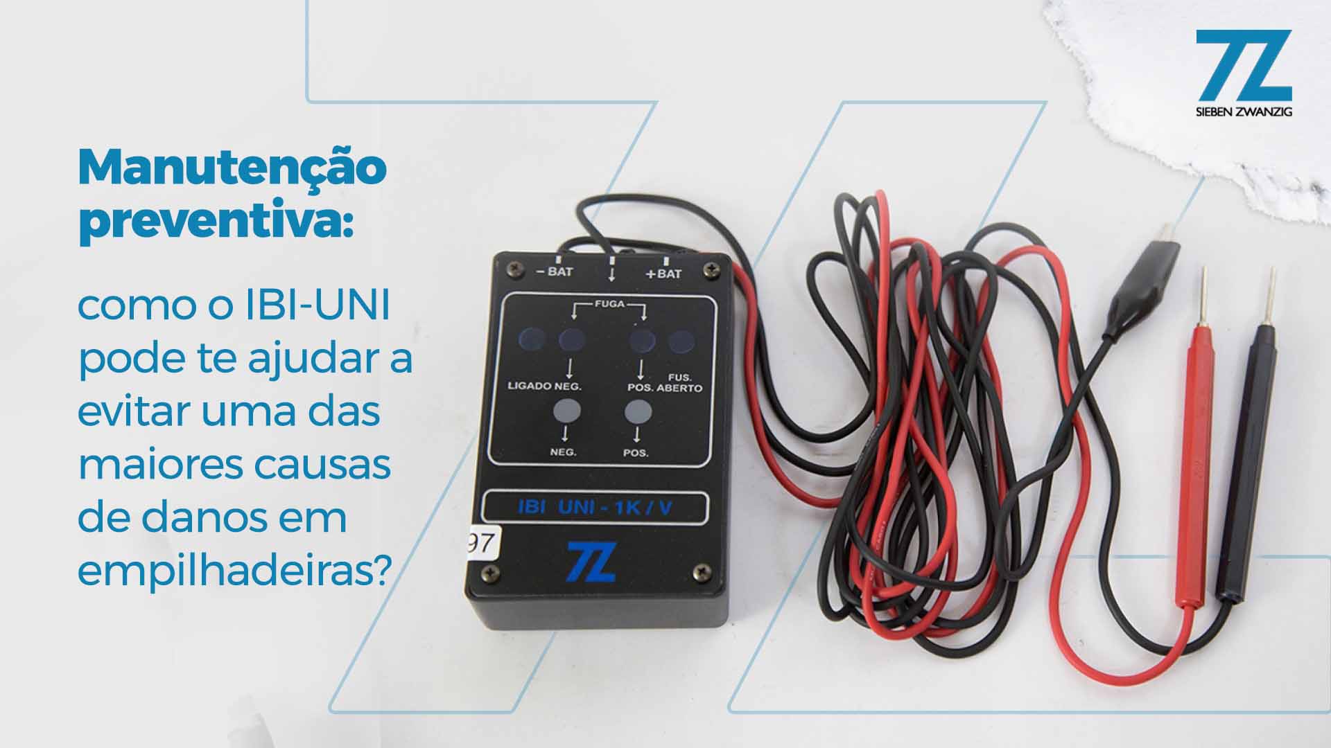 Foto do IBI-UNI. com o seguinte texto: Manutenção preventiva: como o IBI-UNI pode te ajudar a prevenir uma das maiores causas de danos em empilhadeiras