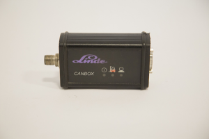 Foto de um canboxe de empilhadeiras Linde